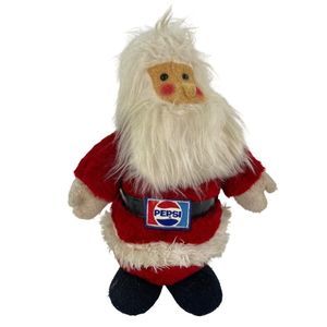 Vintage Pepsi Cola Santa Claus Stuffed Animal Winter By Animal Fair